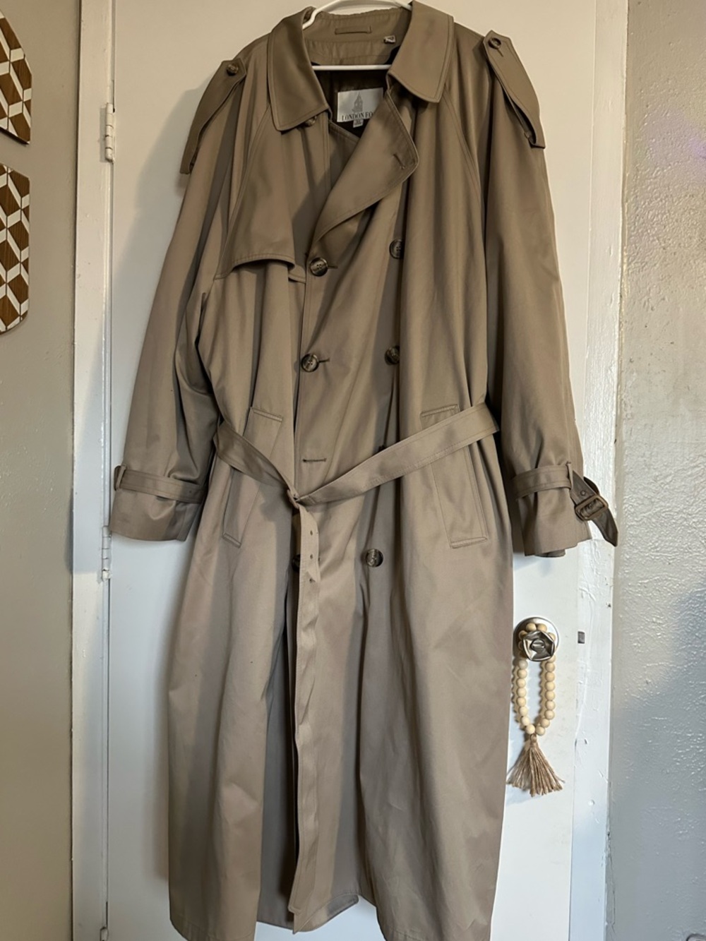 London Fog Men’s 54 LONG Trench Coat - Taupe